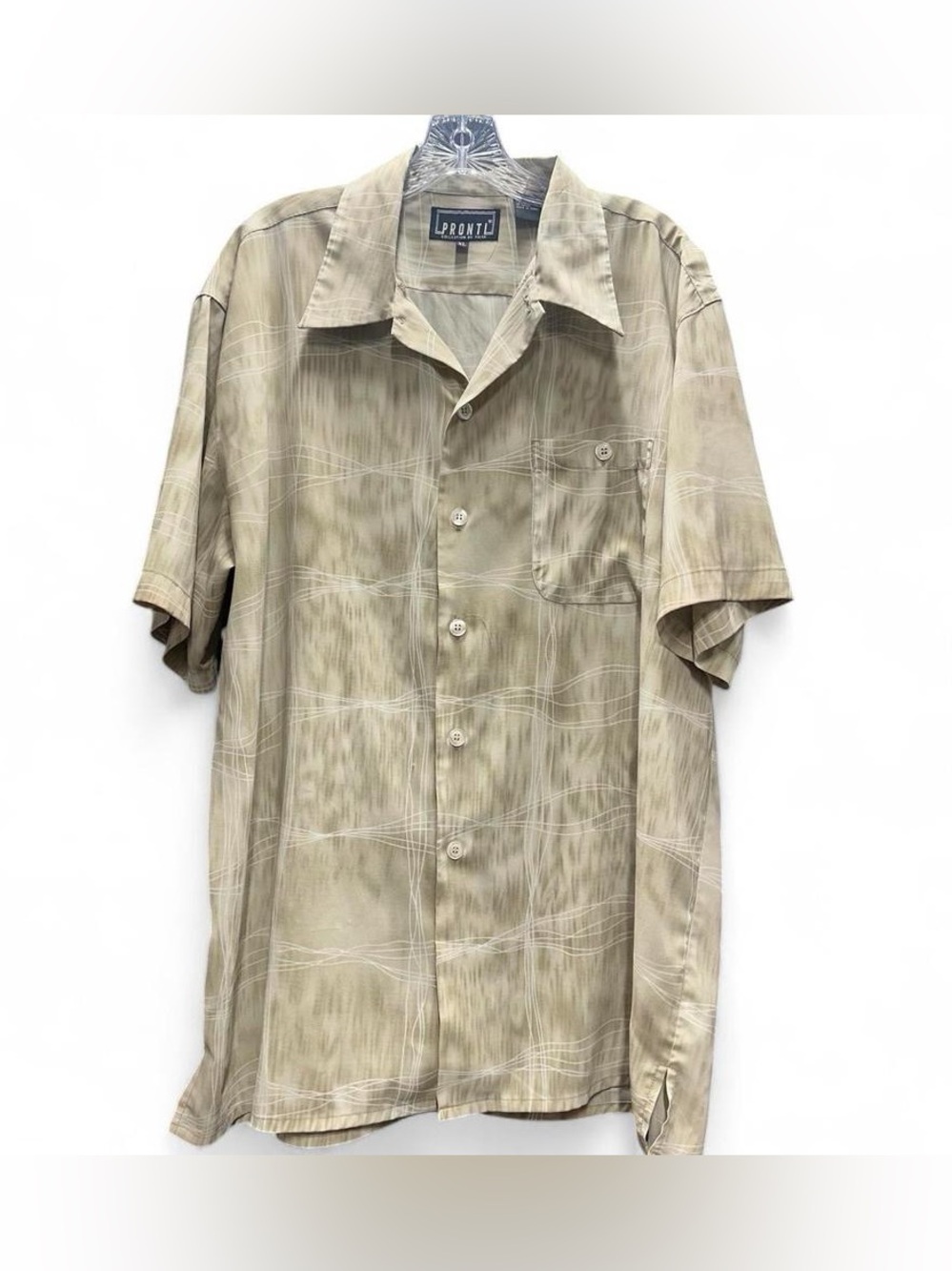 PRONTI Collection by Phita Men's Size X-Large Button Up‎ Short Sleeve Shirt